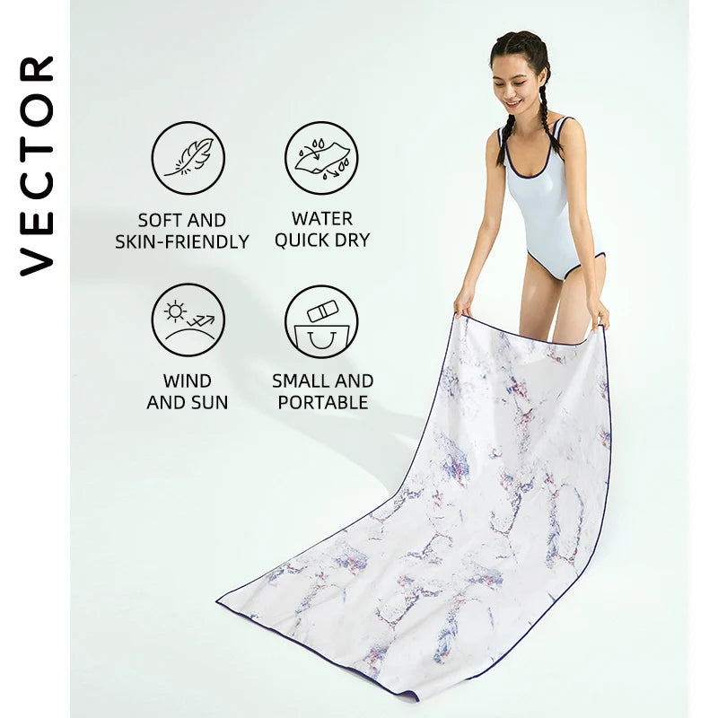 VECTOR Microfiber Quick Dry Portable Ultralight Beach Travel Towel