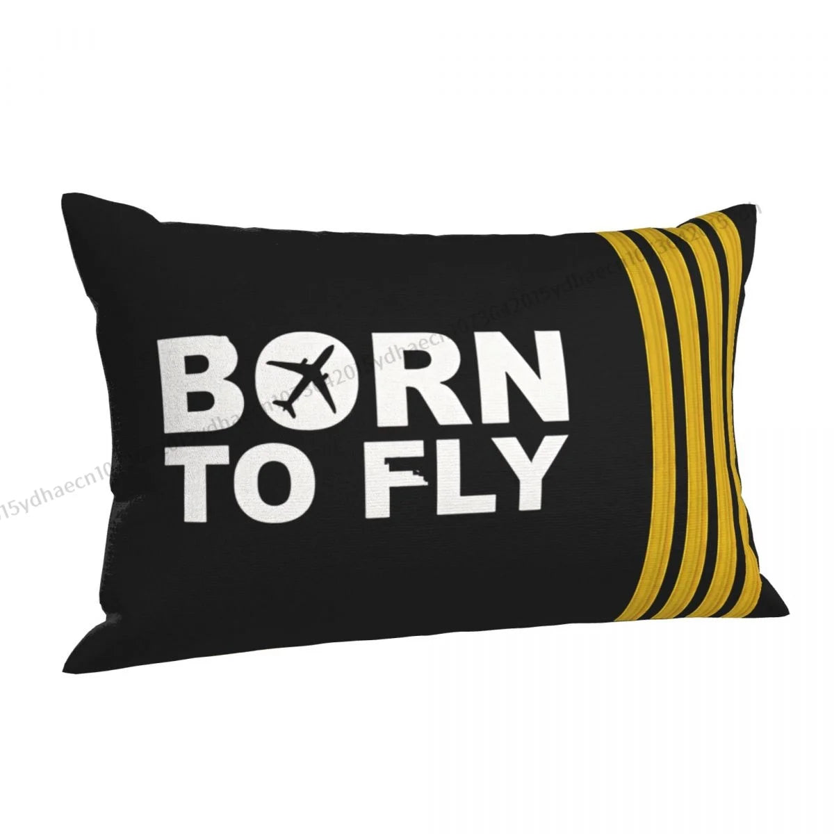 "Born To Fly" Captain Stripes Aviation-Inspired Decorative Pillowcase