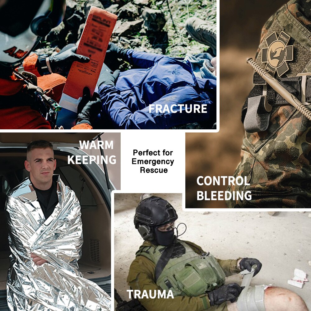 Rhino Rescue Tactical First Aid Survival Kit, 20 Essential EMT Items