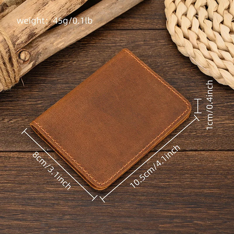 Genuine Leather RFID-Blocking Anti-Theft Travel Essential Card Holder