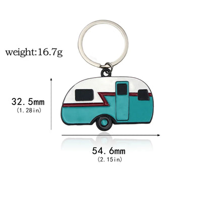 Retro Road Trip Nostalgic Camper Pendant Key Chain