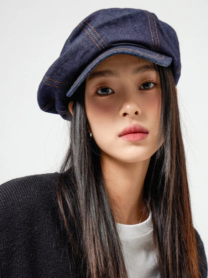 Parisian Escape Street Cool Chic Women's Denim Beret