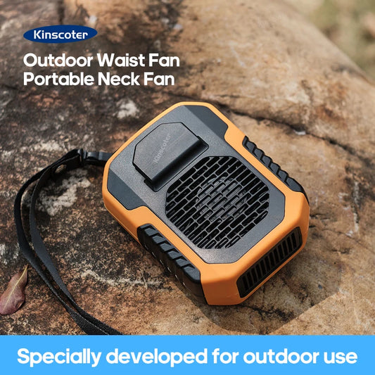 Kinscoter Mini Outdoor USB Rechargeable 6000mAh Hanging Neck/Waist Fan