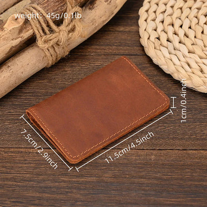 Genuine Leather RFID-Blocking Anti-Theft Travel Essential Card Holder