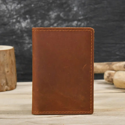 Genuine Leather RFID-Blocking Anti-Theft Travel Essential Card Holder