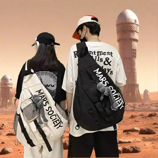 "Mars Society" Korean Street Trend Large Capacity Crossbody Casual Chest Bag