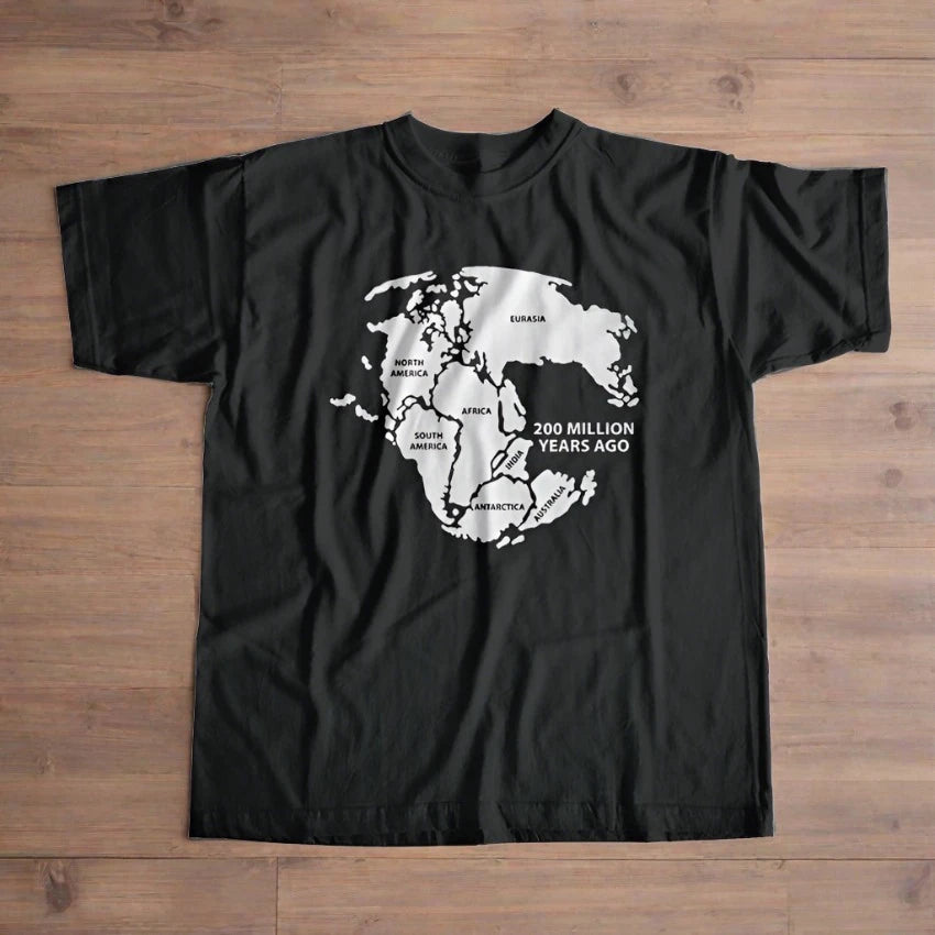 "200 Million Years Ago" Pangea Super-Continent Map T-Shirt