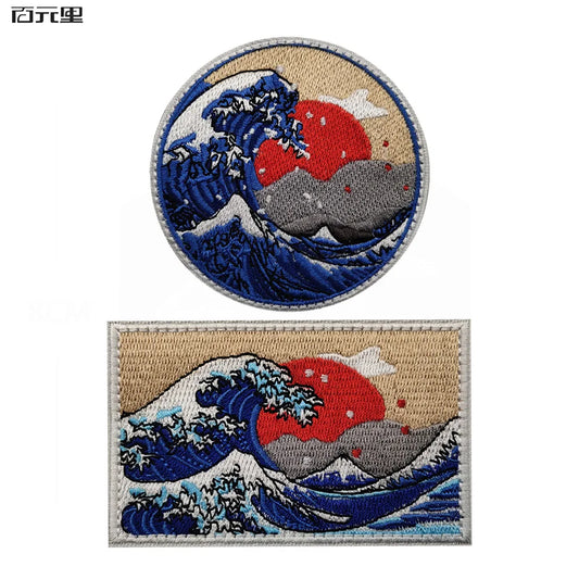 "The Great Wave Off Kanagawa" Japan Artwork Embroidered Backpack Patch