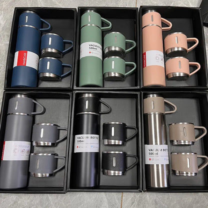 500ML Stainless Steel Vacuum Flask Insulated Thermos Bottle with Cup