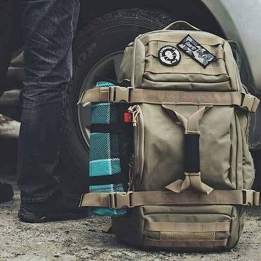 35L Tactical Military-Inspired Waterproof MOLLE Duffel Backpack