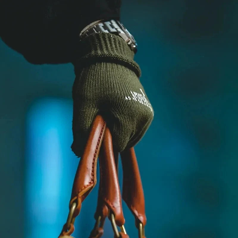 Classic Knitted Explorer's Quote Full-Finger Elegant Winter Gloves