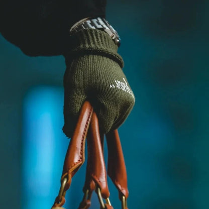 Classic Knitted Explorer's Quote Full-Finger Elegant Winter Gloves