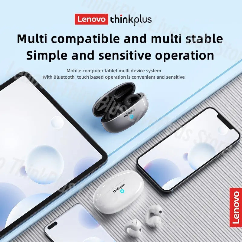 Lenovo XT83II TWS Wireless Bluetooth 5.3 Earclip Design Touch Control HD Earbuds