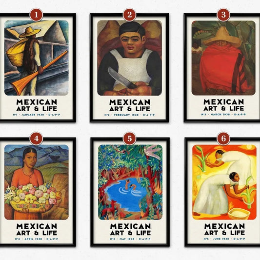 Diego Rivera Mexican Modernism Traditional Mexican Art Canvas Poster Canvas Wall Prints