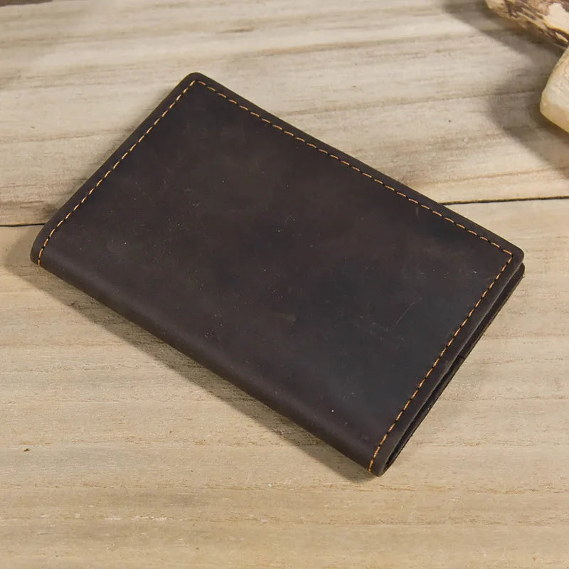 Genuine Leather RFID-Blocking Anti-Theft Travel Essential Card Holder