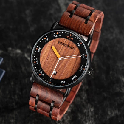 BOBO BIRD Wooden Quartz Wristwatch