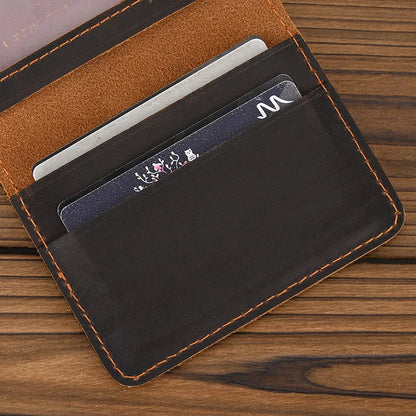 Genuine Leather RFID-Blocking Anti-Theft Travel Essential Card Holder