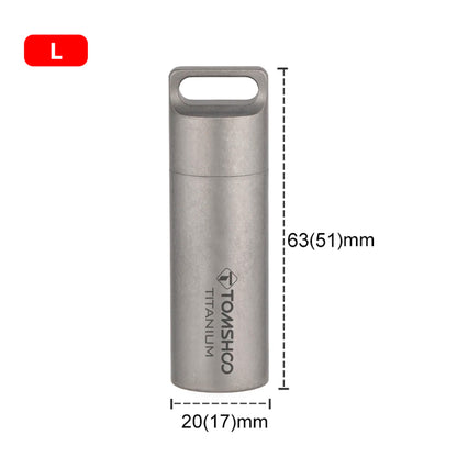 Tomshoo Mini Titanium Waterproof Storage Perfume Case Eco-Friendly Pendant Pill Box