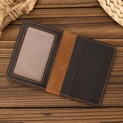 Genuine Leather RFID-Blocking Anti-Theft Travel Essential Card Holder