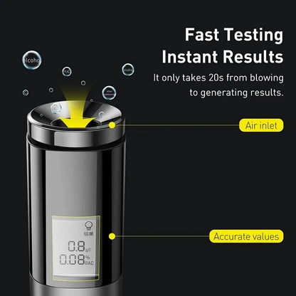 Baseus Portable Rechargeable No-Contact Alcohol Breathalyzer With LED Screen Display