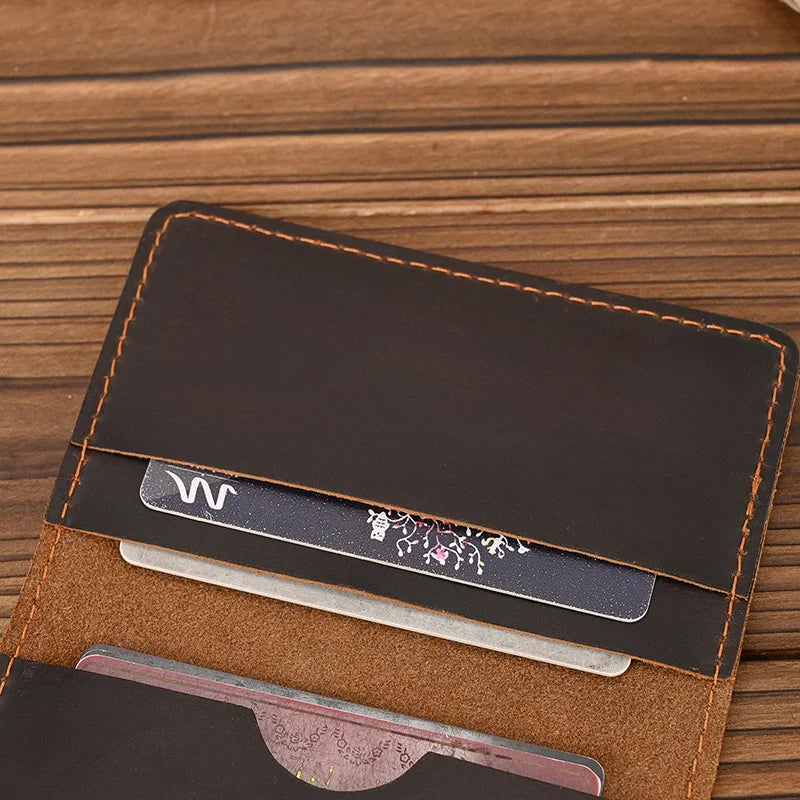 Genuine Leather RFID-Blocking Anti-Theft Travel Essential Card Holder