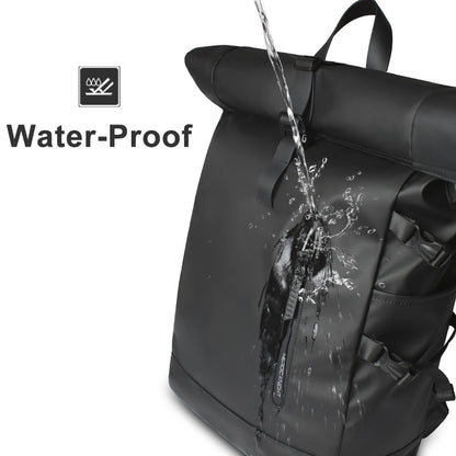 Heroic Knight Waterproof Rollup Backpack, USB Charging Large Capacity Laptop Bag
