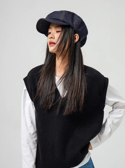 Parisian Escape Street Cool Chic Women's Denim Beret