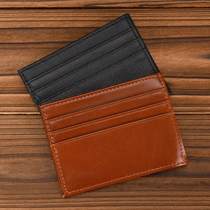 Genuine Leather RFID-Blocking Anti-Theft Travel Essential Card Holder