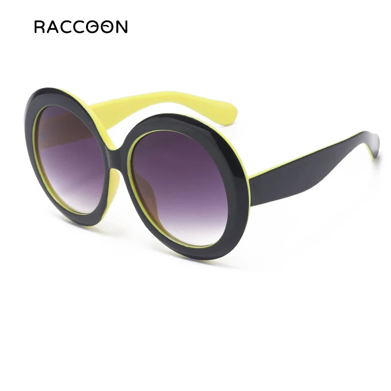 RACCOON's Big Round Oversized Vintage-Style Luxury Summer Sunglasses