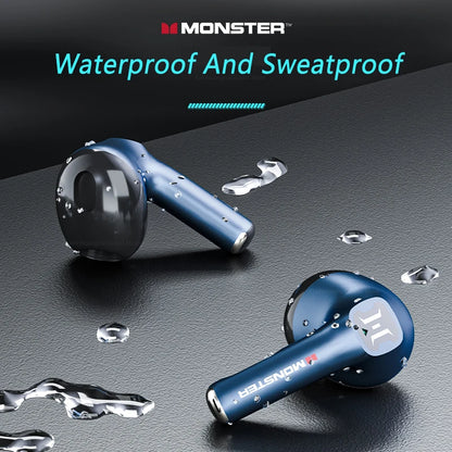 Monster XKT10 Bluetooth Wireless Waterproof TWS Noise Reduction Earbuds w/ Microphone