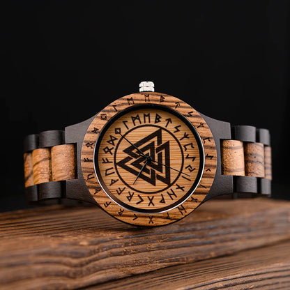 BOBO BIRD Viking Men's Wooden Watches with Gift Box
