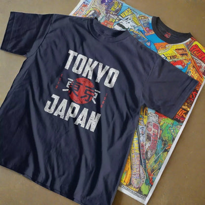 100% Cotton Tokyo Japan Print Casual T-Shirt