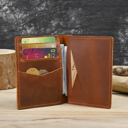 Genuine Leather RFID-Blocking Anti-Theft Travel Essential Card Holder