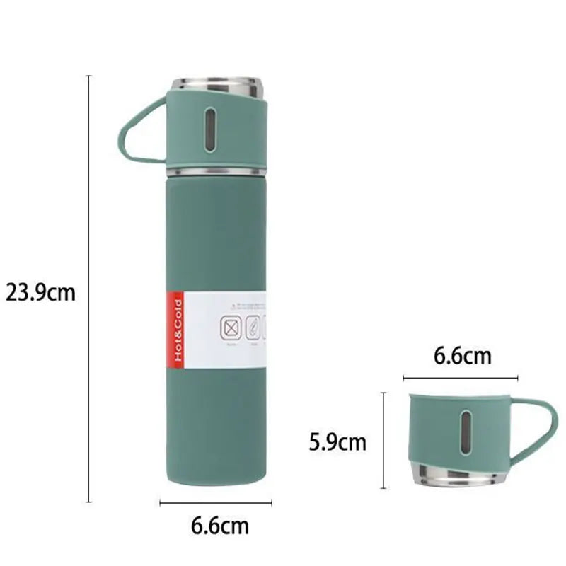 500ML Stainless Steel Vacuum Flask Insulated Thermos Bottle with Cup