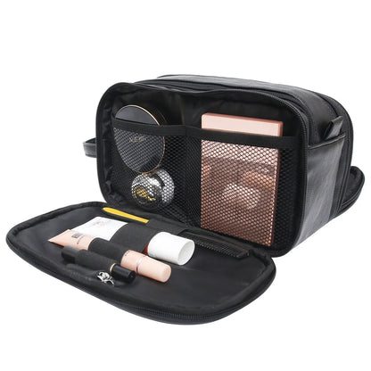 Ultimate Organization Water-Resistant PU Leather Travel Toiletry Dopp Kit