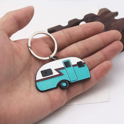 Retro Road Trip Nostalgic Camper Pendant Key Chain