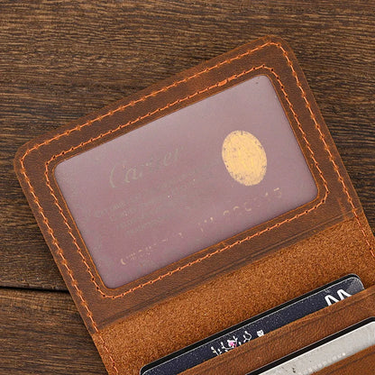 Genuine Leather RFID-Blocking Anti-Theft Travel Essential Card Holder