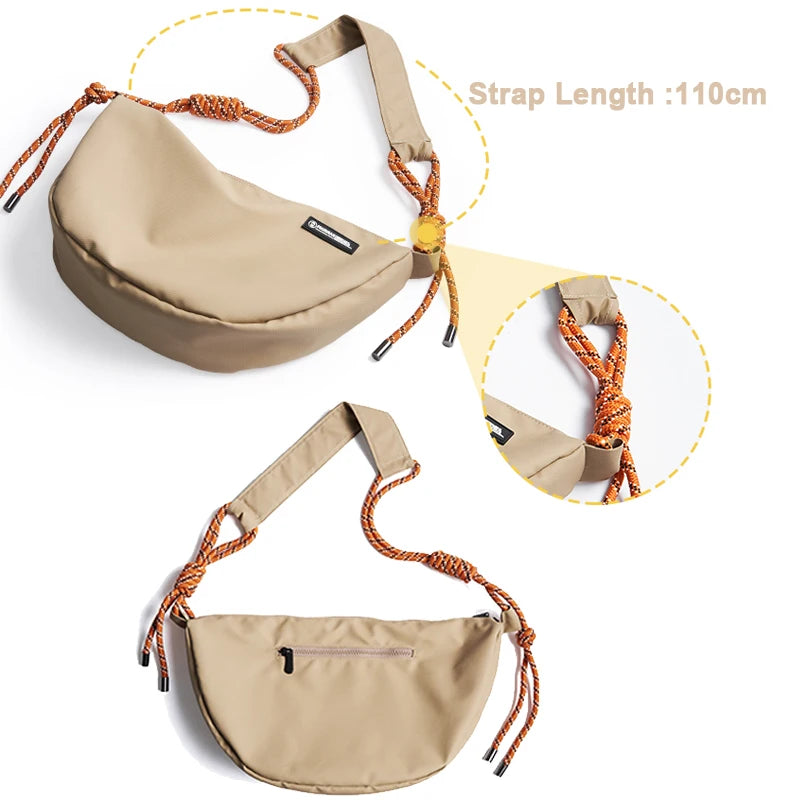 Solo Sling Ultralight Water-Resistant Braided Rope-Clasp Crossbody Bag