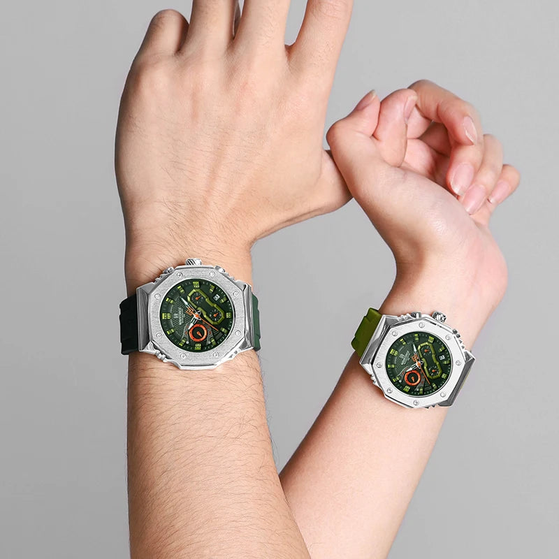 NAVIFORCE Men & Women's Sport Lovers Quartz Chronograph Casual Wristwatchs