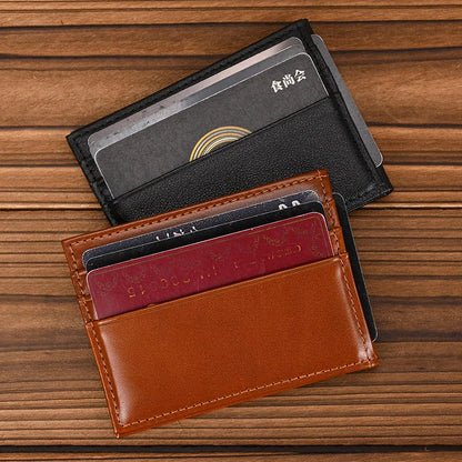 Genuine Leather RFID-Blocking Anti-Theft Travel Essential Card Holder