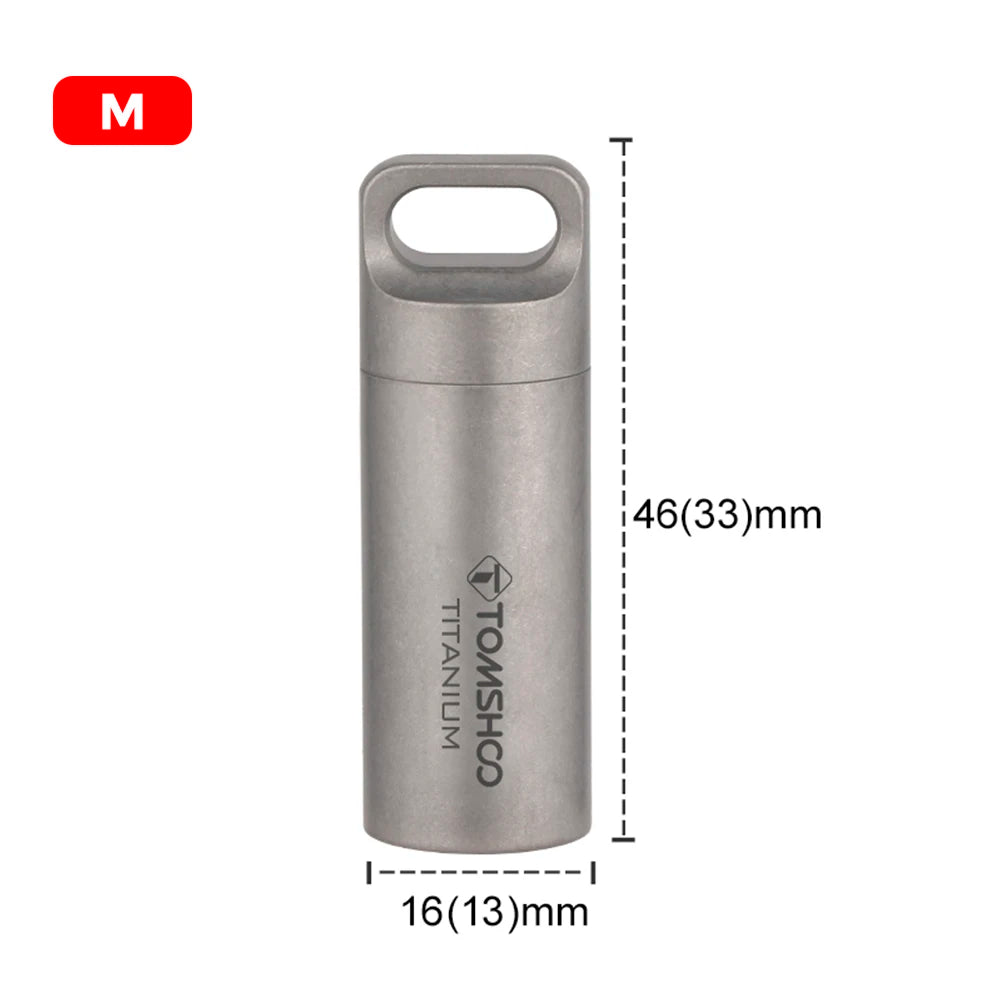 Tomshoo Mini Titanium Waterproof Storage Perfume Case Eco-Friendly Pendant Pill Box