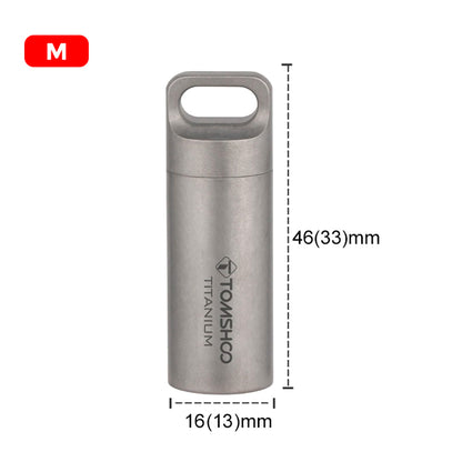 Tomshoo Mini Titanium Waterproof Storage Perfume Case Eco-Friendly Pendant Pill Box