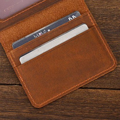 Genuine Leather RFID-Blocking Anti-Theft Travel Essential Card Holder