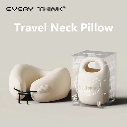 EVERYTHINK U-Shaped Pillow Memory Foam Compact Airplane Neck Support Pillow