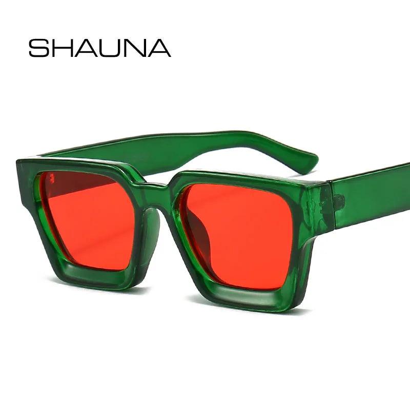 SHAUNA Modern Edge Square UV400 Sunglasses
