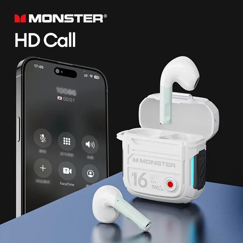 Monster XKT16 Wireless Earphones Bluetooth 5.3 Gaming Headset Earbuds