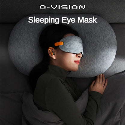 O-Vision "Thinker" Luxury 100% Black-Out Travel Sleep Mask with Earplugs