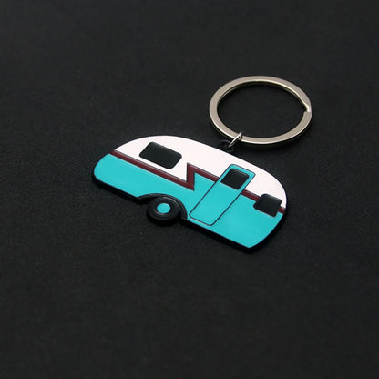 Retro Road Trip Nostalgic Camper Pendant Key Chain