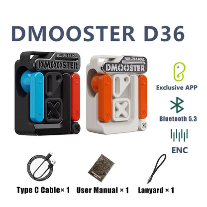 Dmooster D36 Wireless Bluetooth 5.3 Classic 8-Bit Retro Gamer Earphones