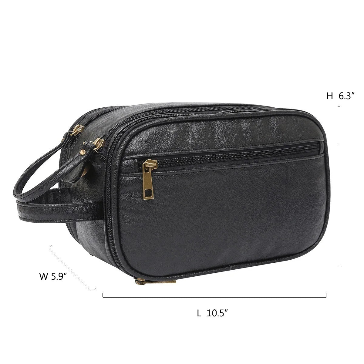 Ultimate Organization Water-Resistant PU Leather Travel Toiletry Dopp Kit